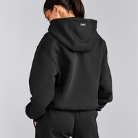 Foundations Cosy Zip Through Hoodie | Soft Black