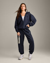 Foundations Cosy Zip Through Hoodie | True Blue