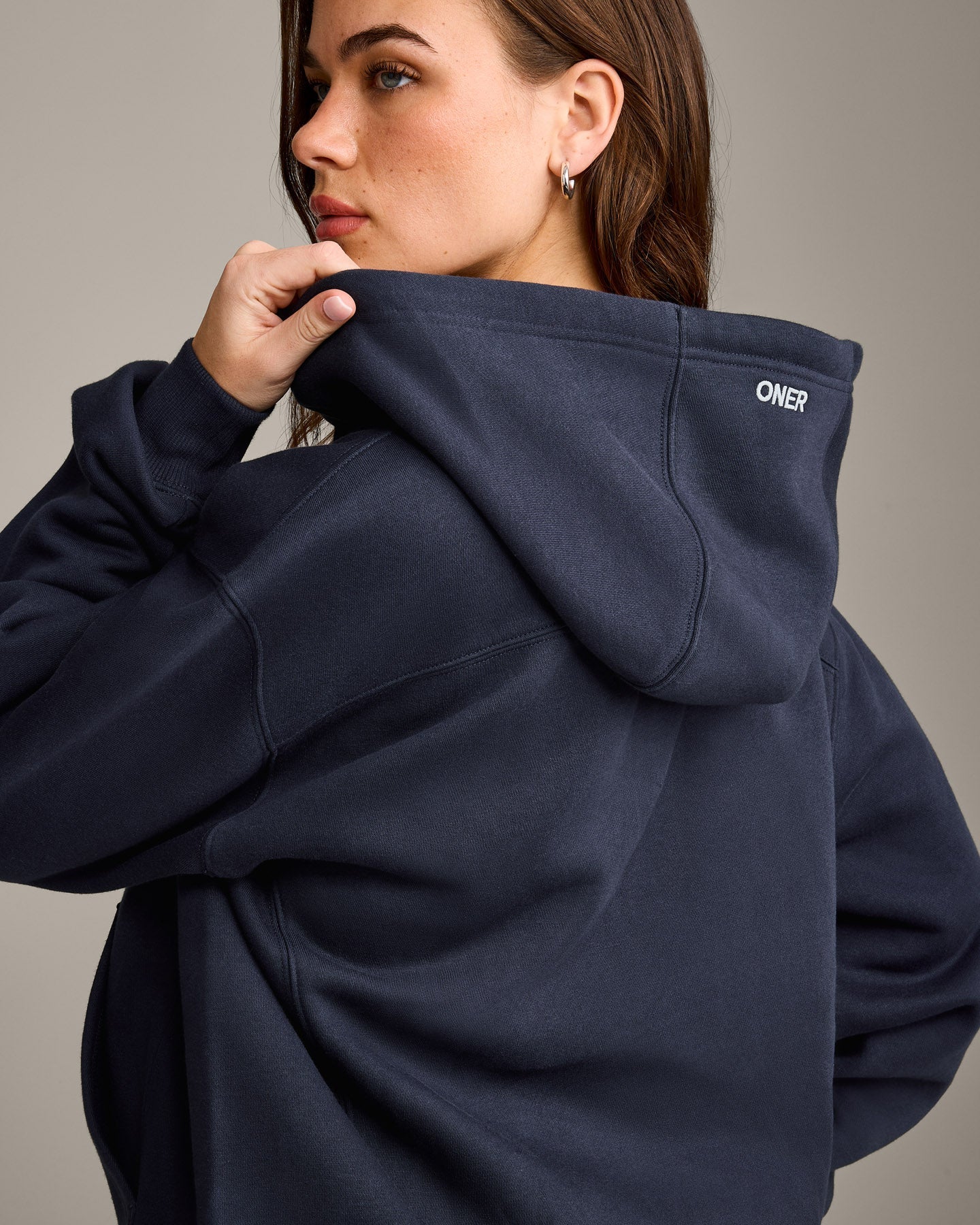 Foundations Cosy Zip Through Hoodie | True Blue