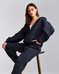 Foundations Cosy Zip Through Hoodie | True Blue