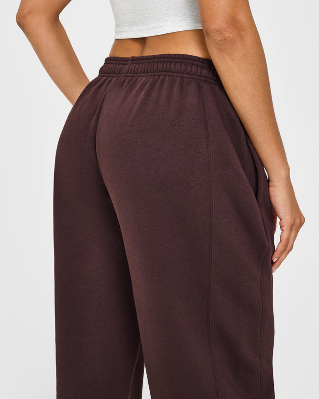 Foundations Joggers with Grey Logo | Plum Brown