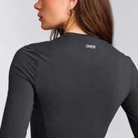 Mellow™ Motion Crew Neck Long Sleeve Mid Top | Coal