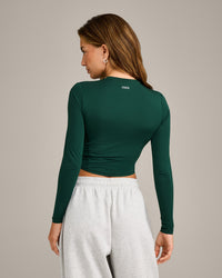 Mellow™ Motion Crew Neck Long Sleeve Mid Top | Racing Green