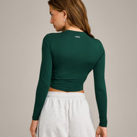 Mellow™ Motion Crew Neck Long Sleeve Mid Top | Racing Green