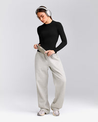 Mellow™ Motion Crew Neck Long Sleeve Top | Black