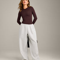 Mellow™ Motion Crew Neck Long Sleeve Top | Plum Brown