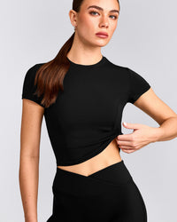 Mellow™ Motion Crew Neck Mid Top | Black