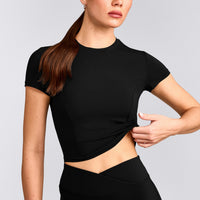 Mellow™ Motion Crew Neck Mid Top | Black