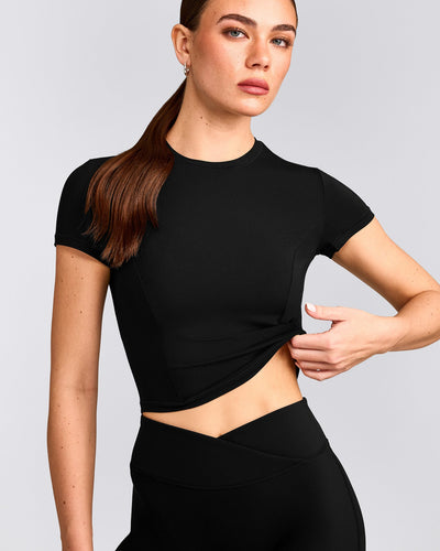 Mellow™ Motion Crew Neck Mid Top | Black