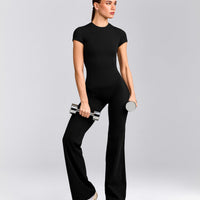 Mellow™ Motion Crew Neck Top | Black