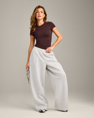 Mellow™ Motion Crew Neck Top | Plum Brown