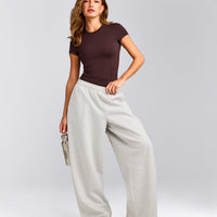 Mellow™ Motion Crew Neck Top | Plum Brown