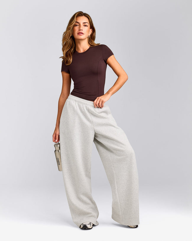 Mellow™ Motion Crew Neck Top | Plum Brown