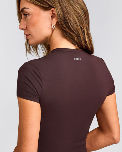 Mellow™ Motion Crew Neck Top | Plum Brown