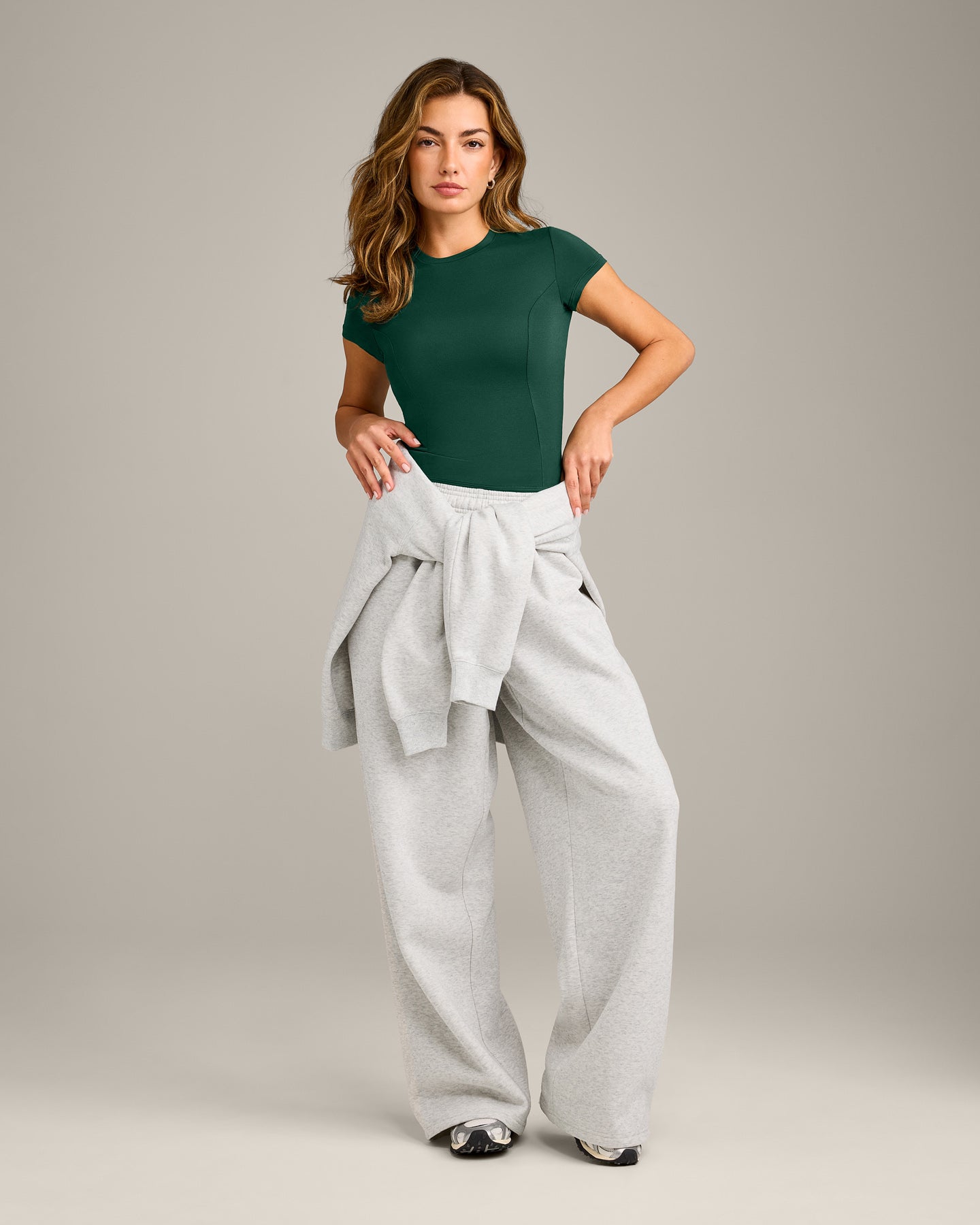 Mellow™ Motion Crew Neck Top | Racing Green