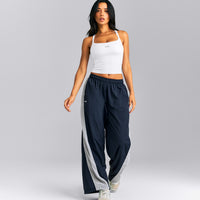 Mellow™ Rib Racer Back Mid Tank Top with Built in Bra Shelf | White