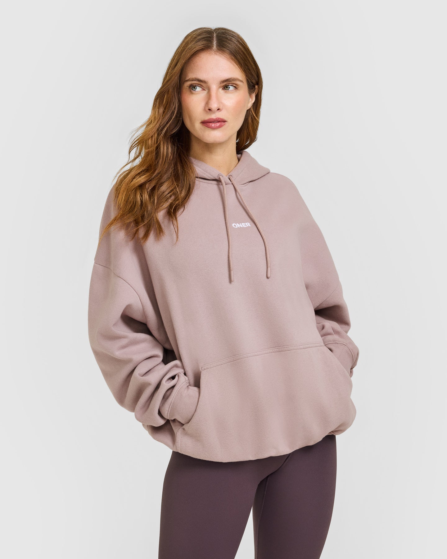 Mid Weight Relaxed Hoodie | Dusty Purple