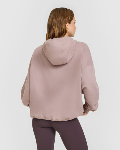 Mid Weight Relaxed Hoodie | Dusty Purple