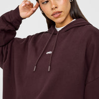 Mid Weight Relaxed Hoodie | Plum Brown