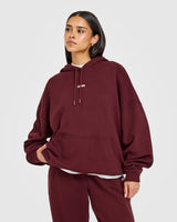 Mid Weight Relaxed Hoodie | Rosewood