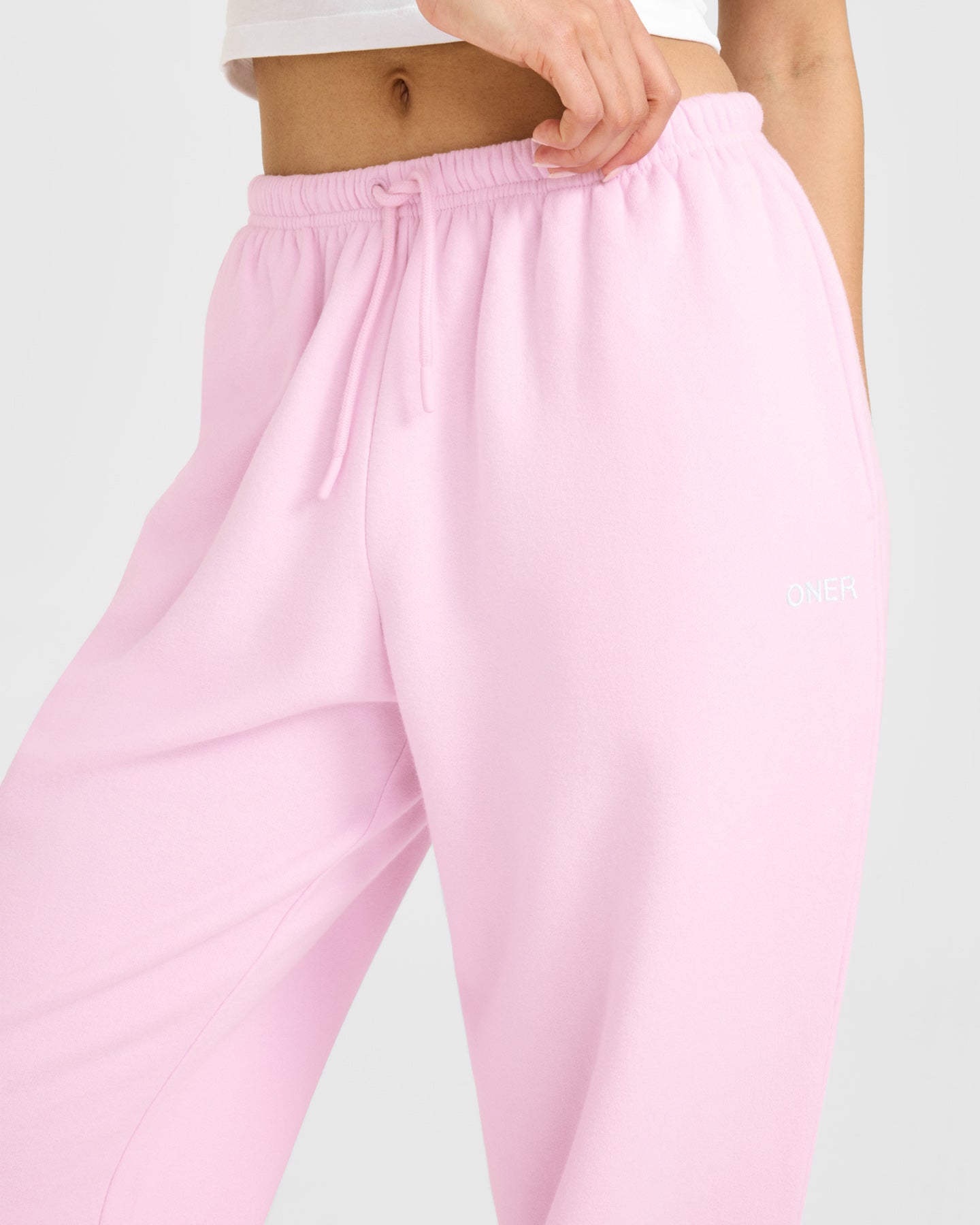 Mid Weight Relaxed Joggers | Chalk Pink