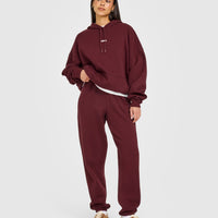 Mid Weight Relaxed Joggers | Rosewood