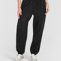 Mid Weight Relaxed Joggers | Soft Black