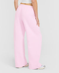 Mid Weight Relaxed Straight Leg Joggers | Chalk Pink
