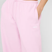 Mid Weight Relaxed Straight Leg Joggers | Chalk Pink