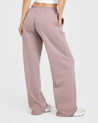 Mid Weight Relaxed Straight Leg Joggers | Dusty Purple