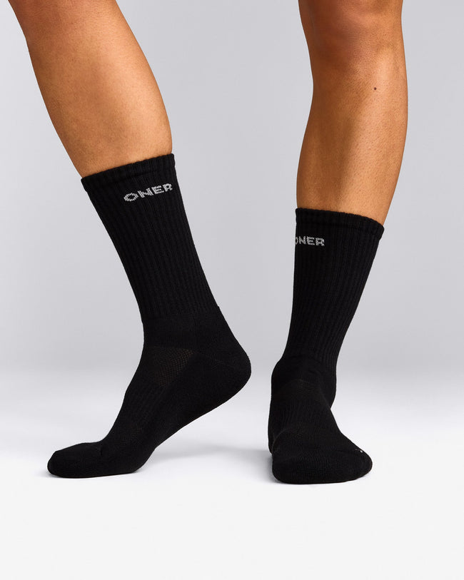 Oner Long Crew Socks 1 Pack | Black