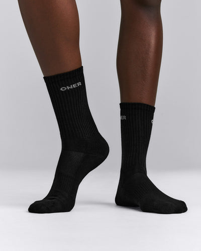 Long Crew Socks 1 Pack | Black