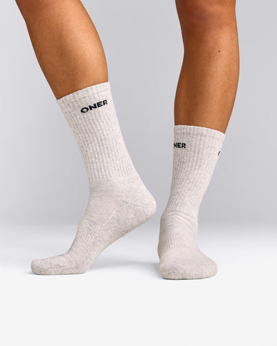 Oner Long Crew Socks 1 Pack | Grey Marl