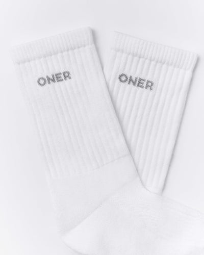 Long Crew Socks 1 Pack | White