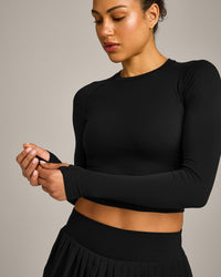 Oner Seamless Fitted Long Sleeve Top | Black