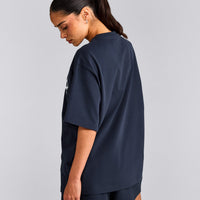 Oversized Girlfriend Washed T-Shirt | True Blue