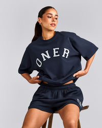 Oversized Girlfriend Washed T-Shirt | True Blue