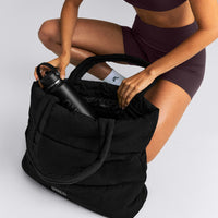 Quilted Tote Bag New Branding | Black