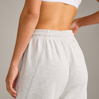 Raw Cut Lounge Wide Leg Joggers | Light Grey Marl