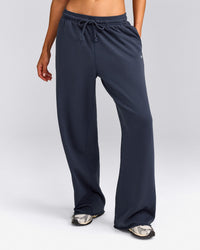 Raw Cut Lounge Wide Leg Joggers | Washed True Blue