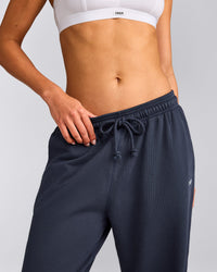Raw Cut Lounge Wide Leg Joggers | Washed True Blue