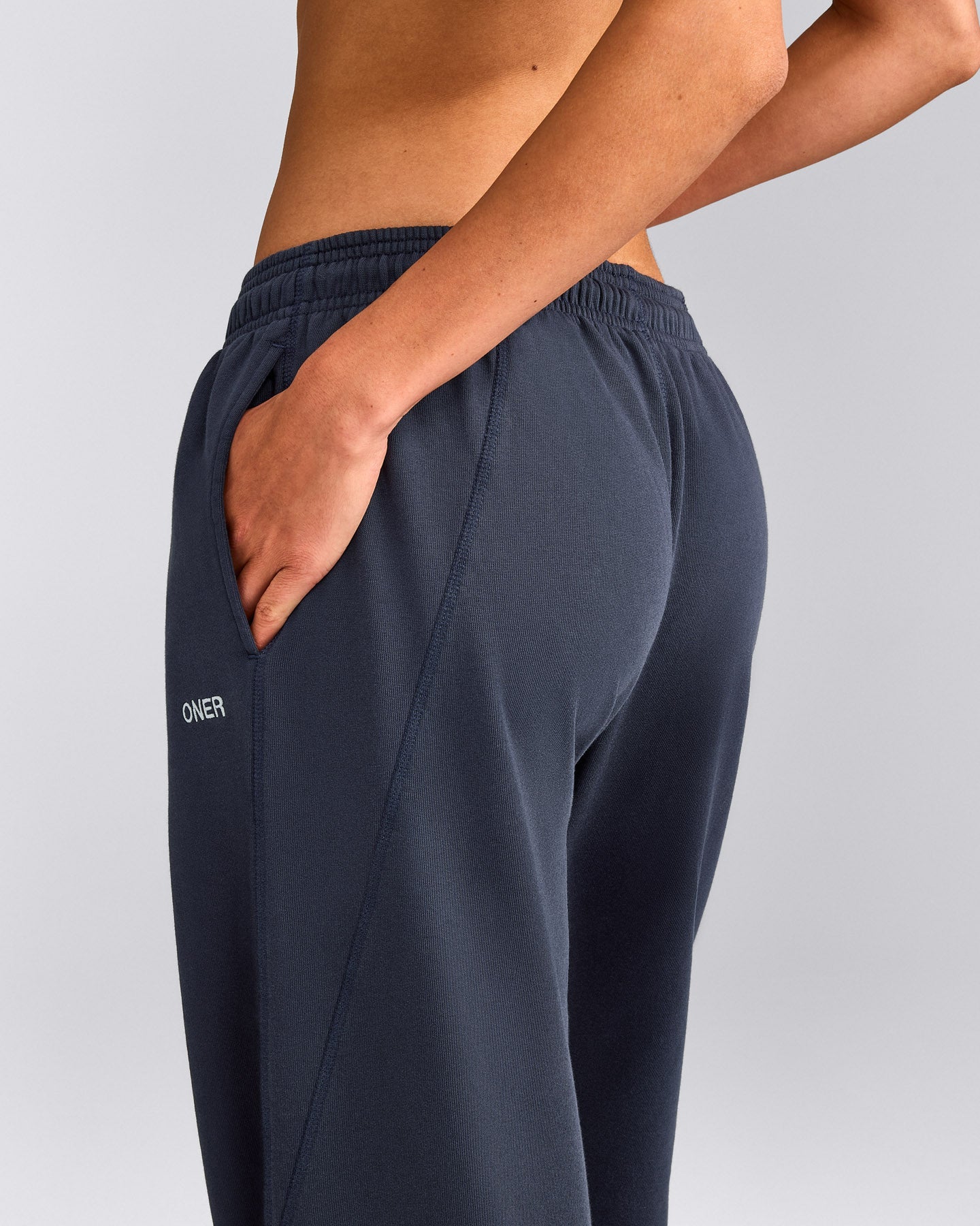 Raw Cut Lounge Wide Leg Joggers | Washed True Blue