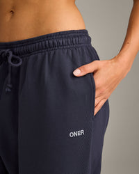 Raw Cut Lounge Wide Leg Joggers | Washed True Blue