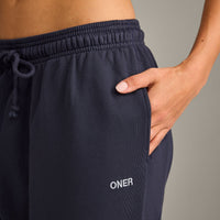 Raw Cut Lounge Wide Leg Joggers | Washed True Blue