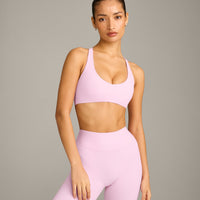 SoftMotion™ Bralette with Grey Logo | Chalk Pink