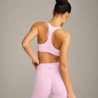 SoftMotion™ Bralette with Grey Logo | Chalk Pink