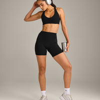 SoftMotion™ Bralette with Grey Logo | Black