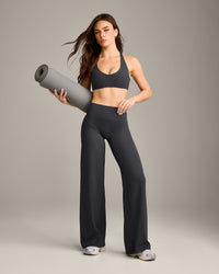 SoftMotion™ Bralette with Grey Logo | Coal