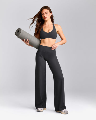 SoftMotion™ Bralette with Grey Logo | Coal