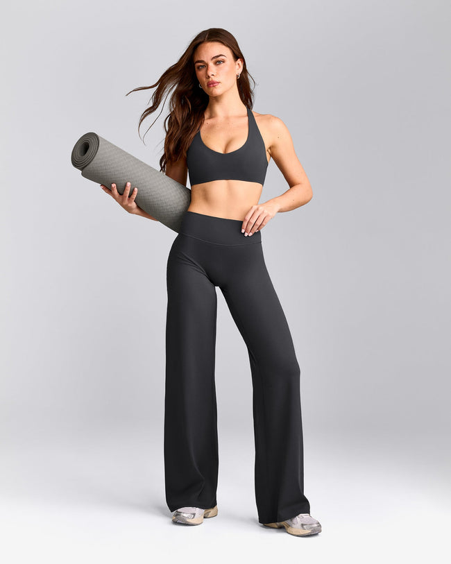 SoftMotion™ Bralette with Grey Logo | Coal